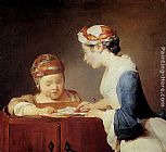 Jean Baptiste Simeon Chardin Famous Paintings - The Teacher